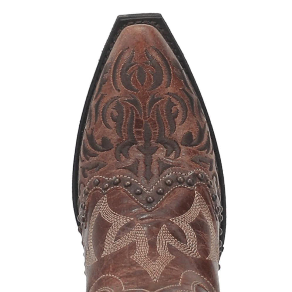 Laredo Women's Braylynn Snip Toe Leather Boots - Brown 52410 - Dan Post Boots