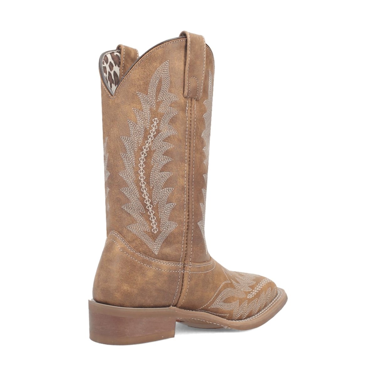 Laredo Women's Cheyenne Broad Square Toe Leather Boots - Tan 5717 - Dan Post Boots