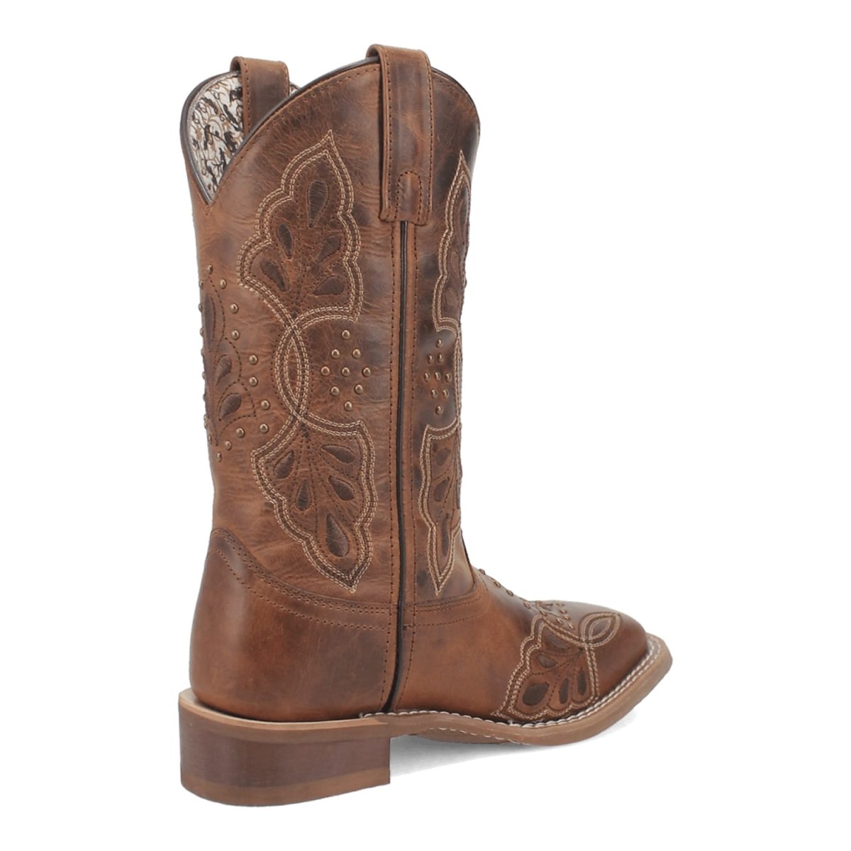 Laredo Women's Dionne Broad Square Toe Leather Boots - Brown 5972 - Dan Post Boots