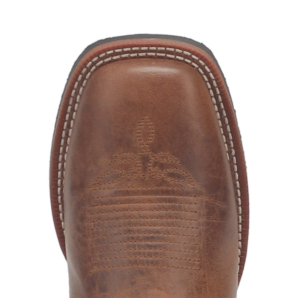 Laredo Women's Faye Broad Square Toe Leather Boots - Brown / Pink 3117 - Dan Post Boots