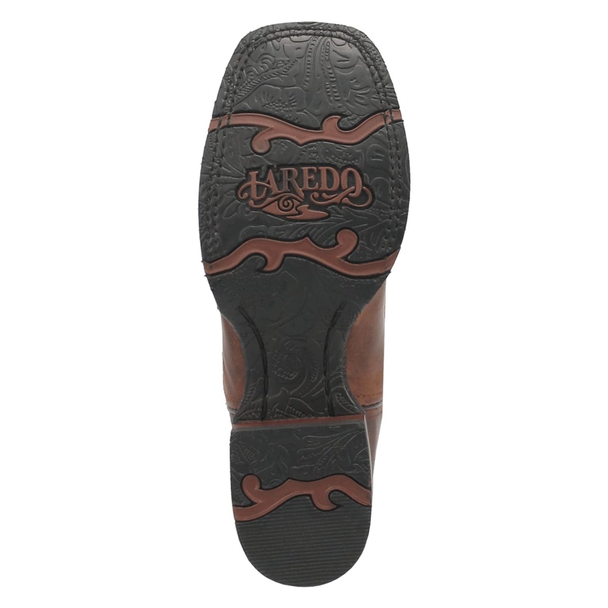 Laredo Women's Faye Broad Square Toe Leather Boots - Brown / Pink 3117 - Dan Post Boots