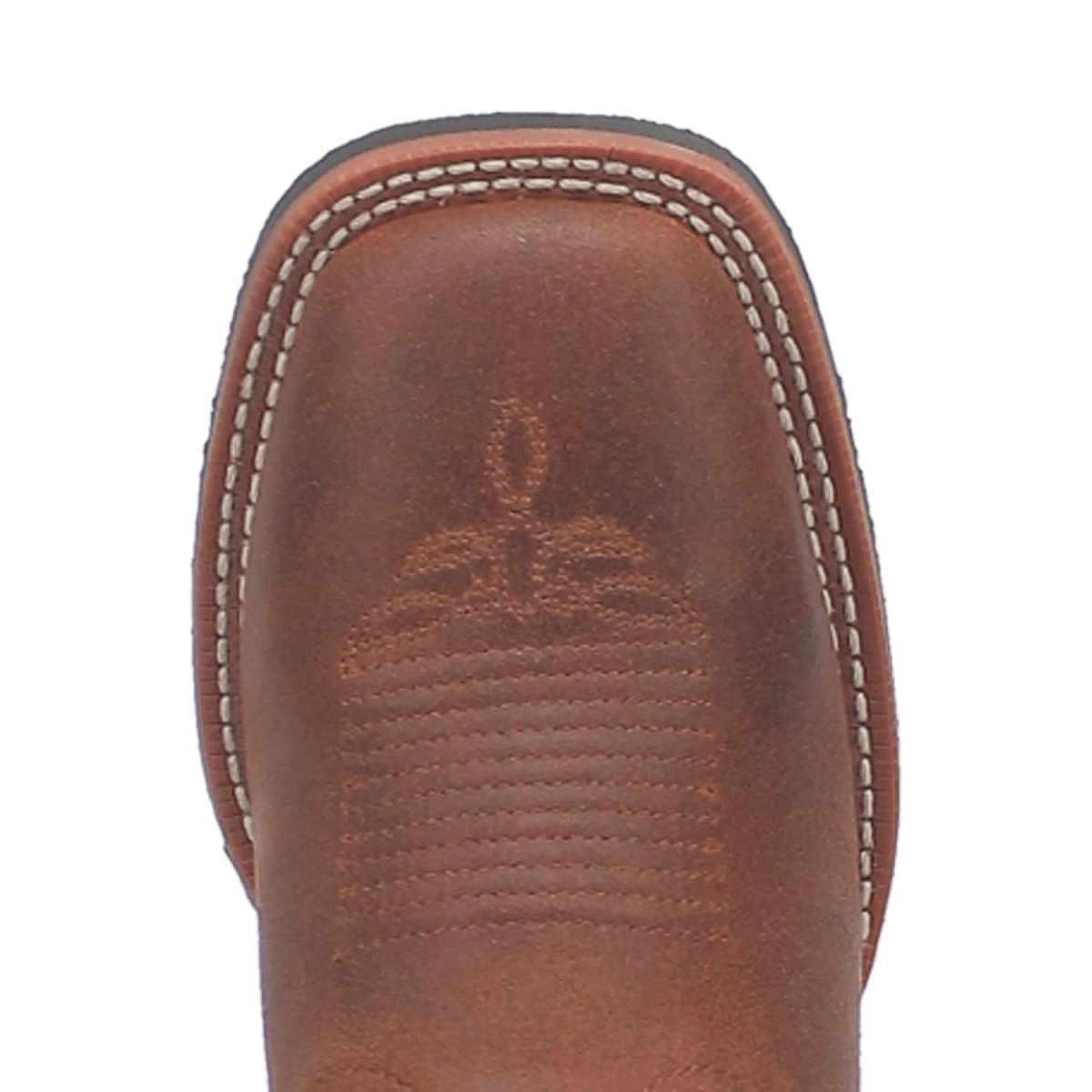 Laredo Women's Faye Broad Square Toe Leather Boots - Brown / Turquoise 3116 - Dan Post Boots