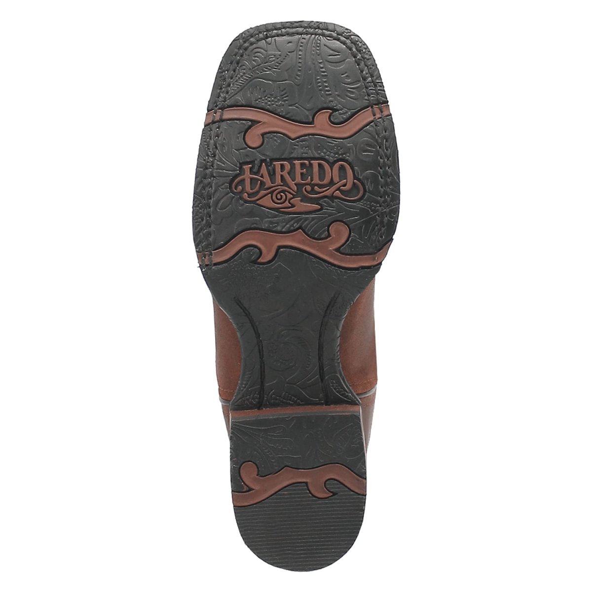 Laredo Women's Faye Broad Square Toe Leather Boots - Brown / Turquoise 3116 - Dan Post Boots