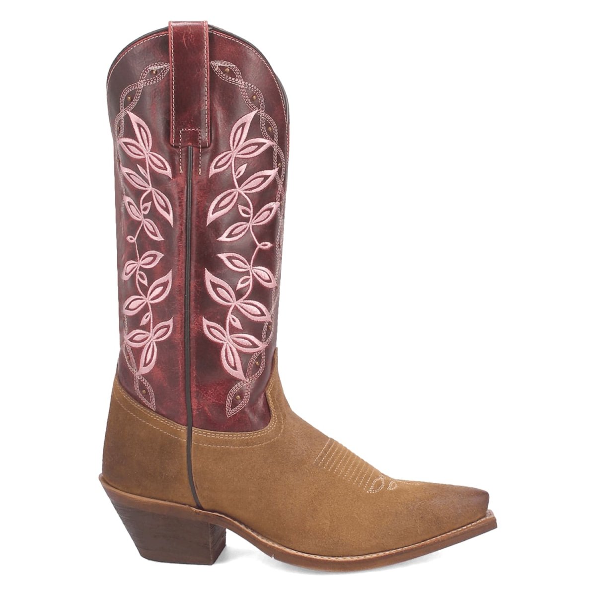 Laredo Women's Kama Snip Toe Leather Boots - Honey/Red 20005 - Dan Post Boots