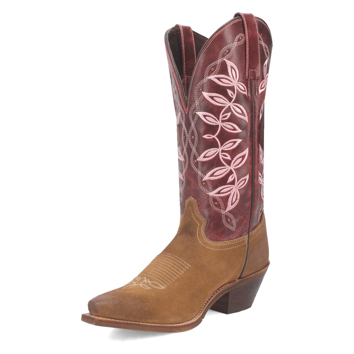 Laredo Women's Kama Snip Toe Leather Boots - Honey/Red 20005 - Dan Post Boots