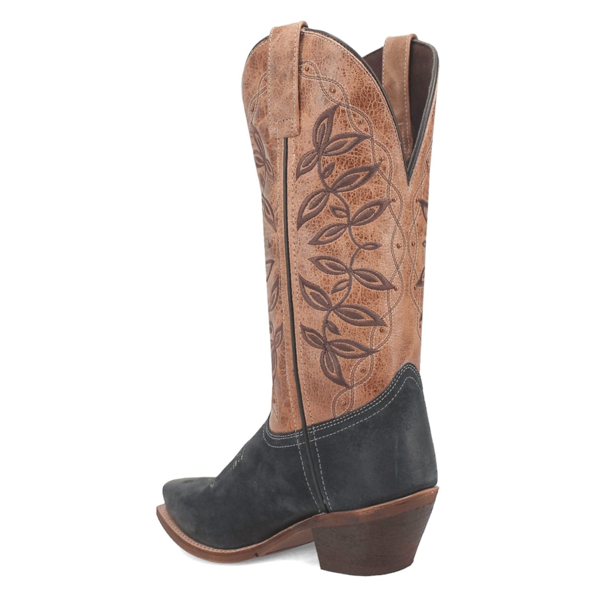 Laredo Women's Kama Snip Toe Leather Boots - Navy/Tan 20009 - Dan Post Boots