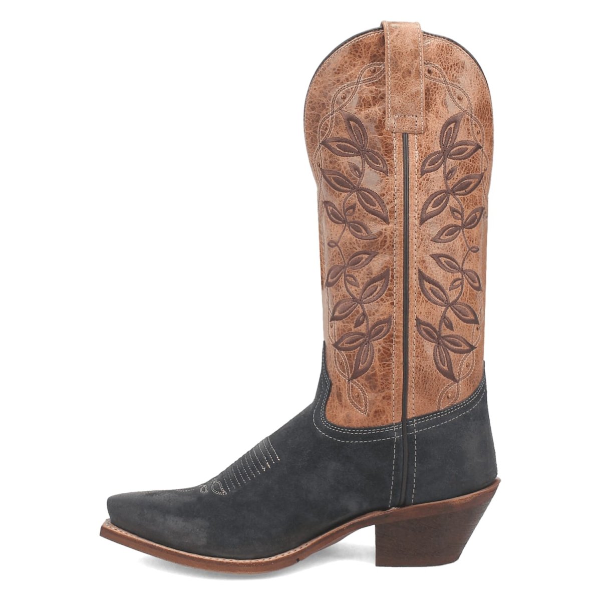 Laredo Women's Kama Snip Toe Leather Boots - Navy/Tan 20009 - Dan Post Boots