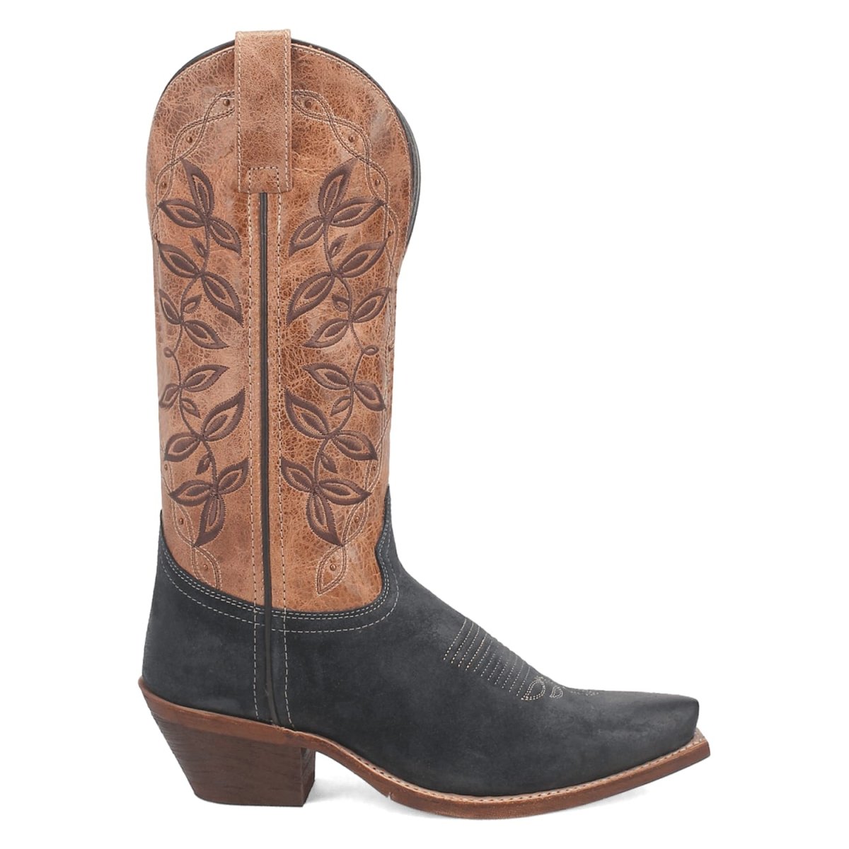 Laredo Women's Kama Snip Toe Leather Boots - Navy/Tan 20009 - Dan Post Boots