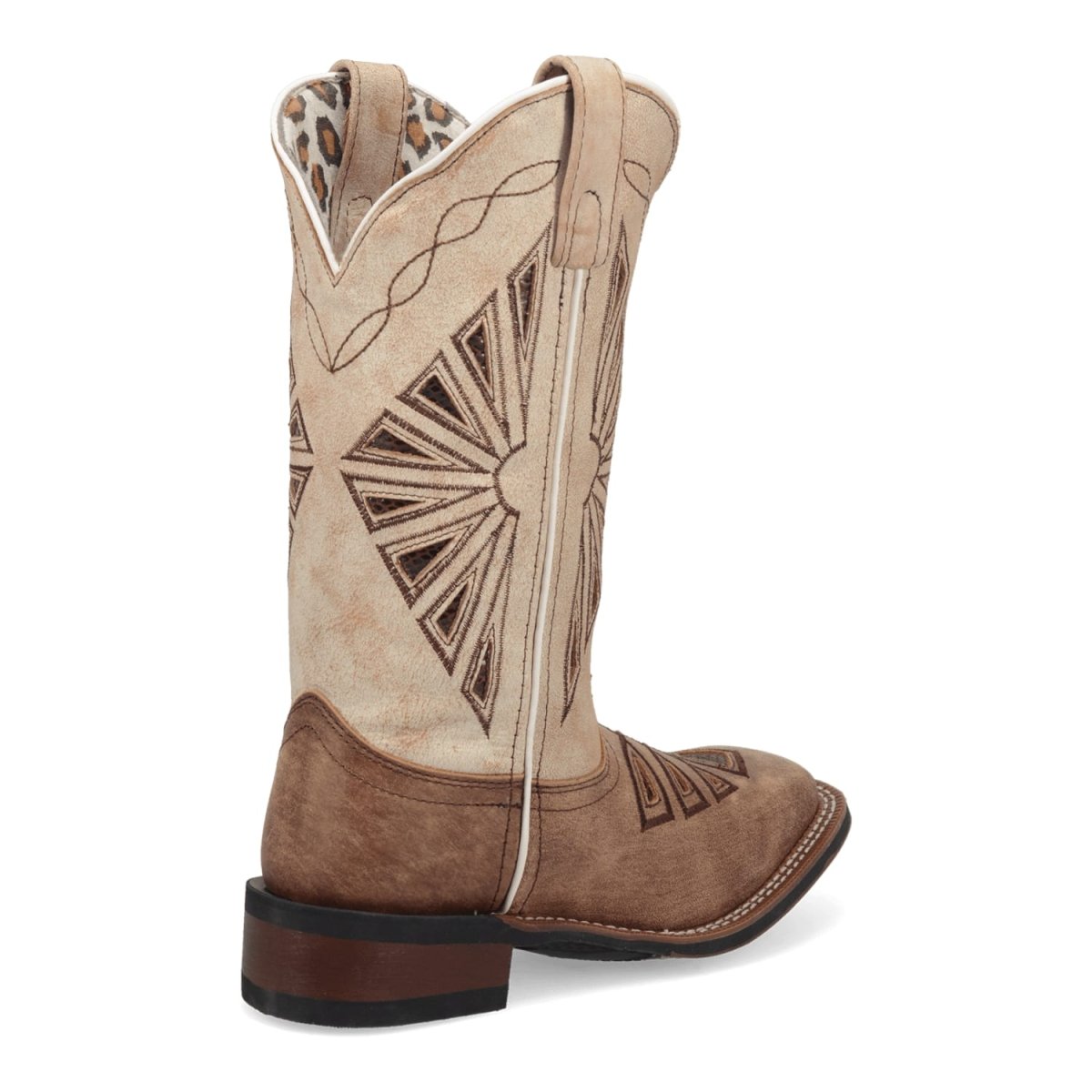 Laredo Women's Kite Days Broad Square Toe Leather Boots - Brown / Bone 5821 - Dan Post Boots