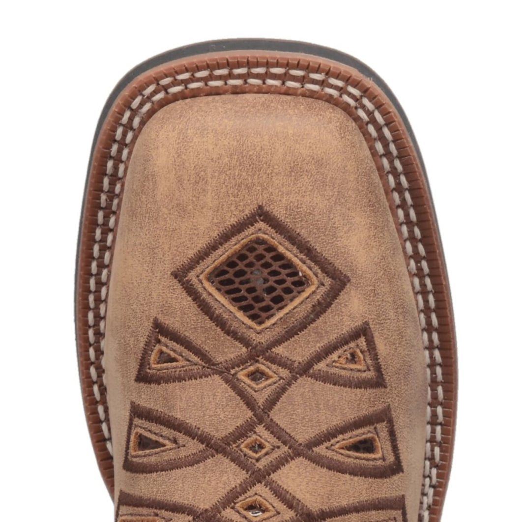 Laredo Women's Kite Days Broad Square Toe Leather Boots - Brown / Bone 5821 - Dan Post Boots