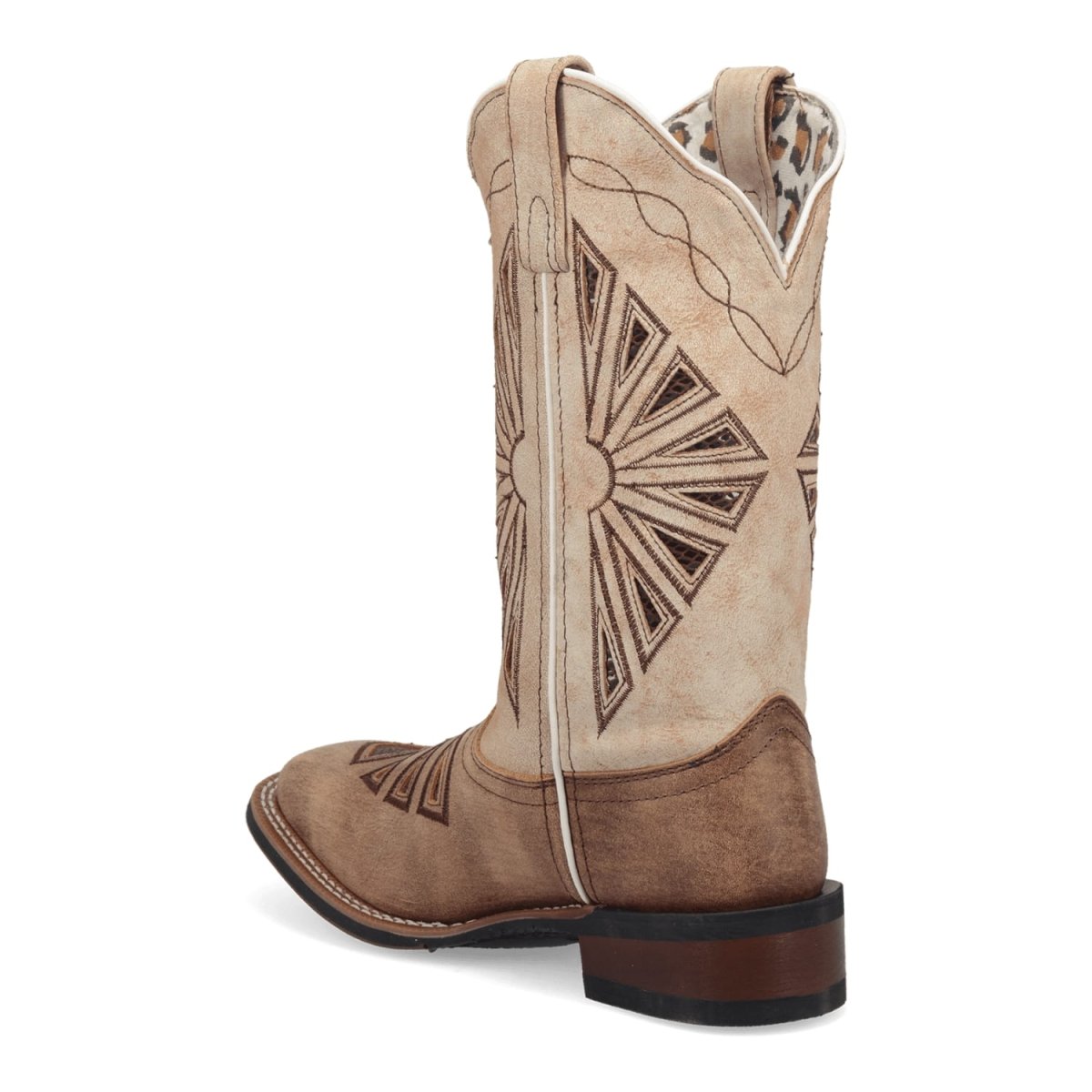 Laredo Women's Kite Days Broad Square Toe Leather Boots - Brown / Bone 5821 - Dan Post Boots