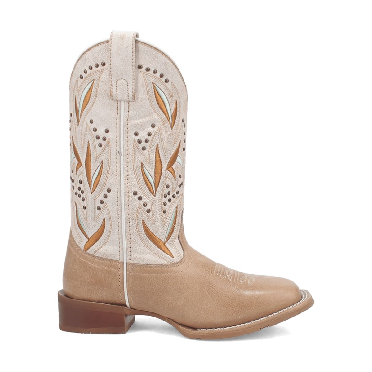 Laredo Women's Lydia Broad Square Toe Leather Boots - Sand 5603 - Dan Post Boots