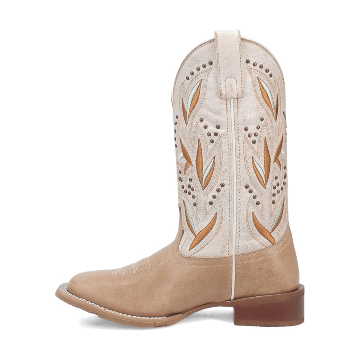 Laredo Women's Lydia Broad Square Toe Leather Boots - Sand 5603 - Dan Post Boots