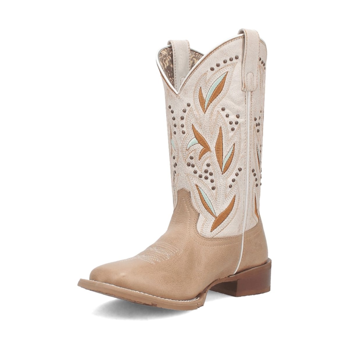 Laredo Women's Lydia Broad Square Toe Leather Boots - Sand 5603 - Dan Post Boots