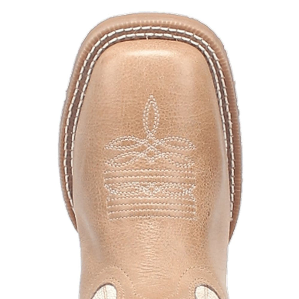 Laredo Women's Lydia Broad Square Toe Leather Boots - Sand 5603 - Dan Post Boots