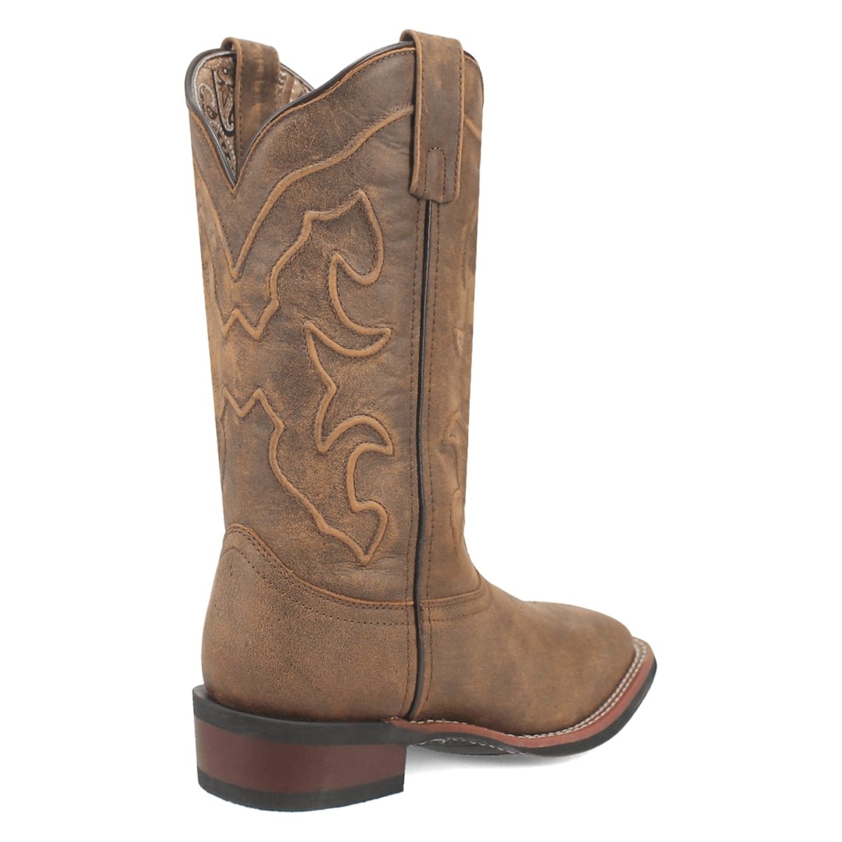 Laredo Women's Megan Broad Square Toe Leather Boots - Tan 3119 - Dan Post Boots