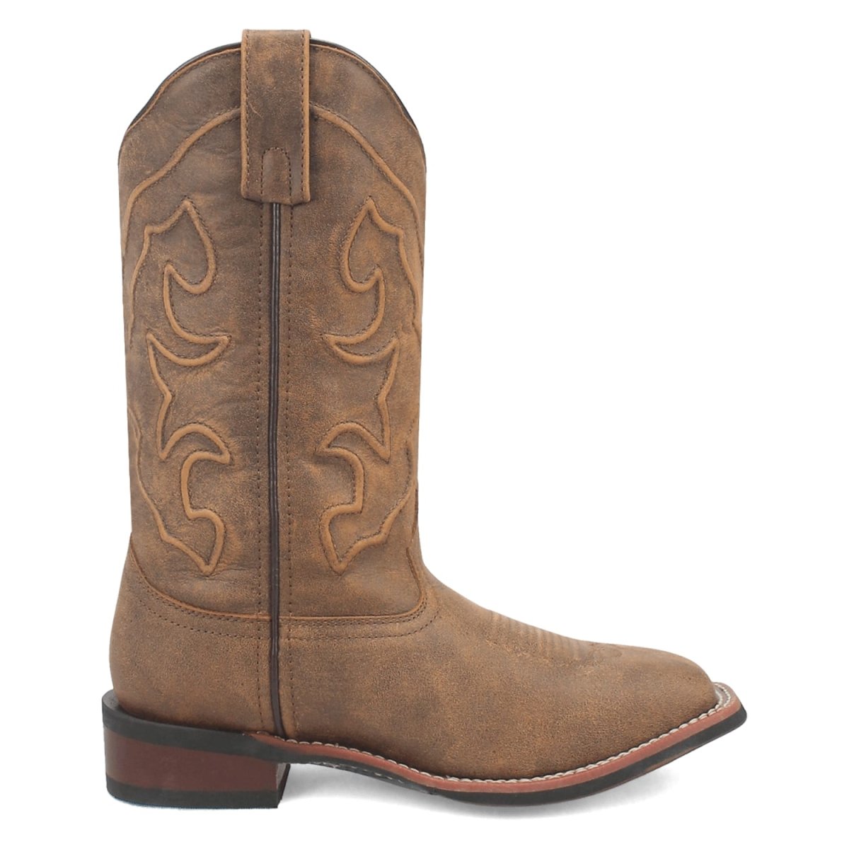 Laredo Women's Megan Broad Square Toe Leather Boots - Tan 3119 - Dan Post Boots