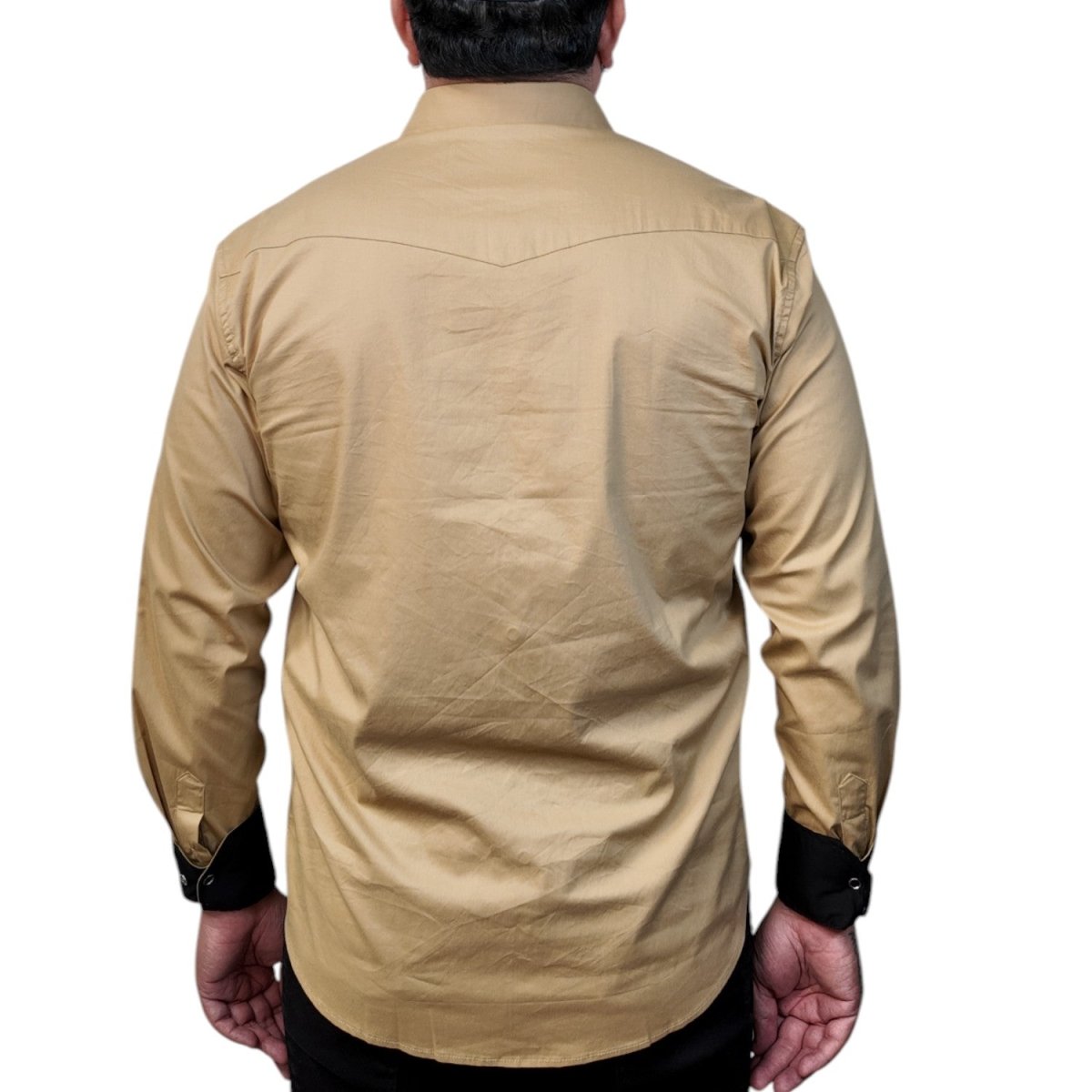 Men's Button Down Shirt with Embroidered Long horn design - Contti