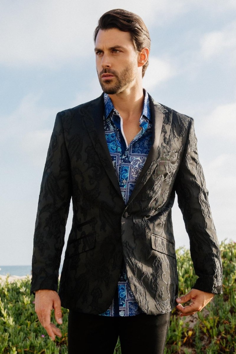 Mens Modern Fit Evening Blazer - Platini Fashion