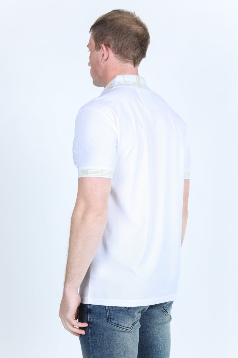 Mens Modern Fit Stretch Fashion Polo - Platini Fashion