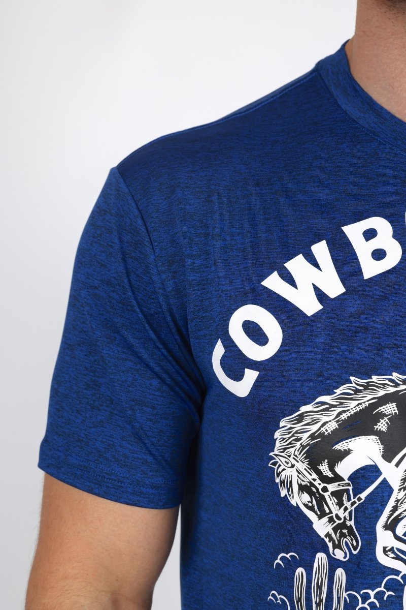 Mens Performance Fabric Modern Fit Stretch Rodeo T-Shirt - Platini Fashion