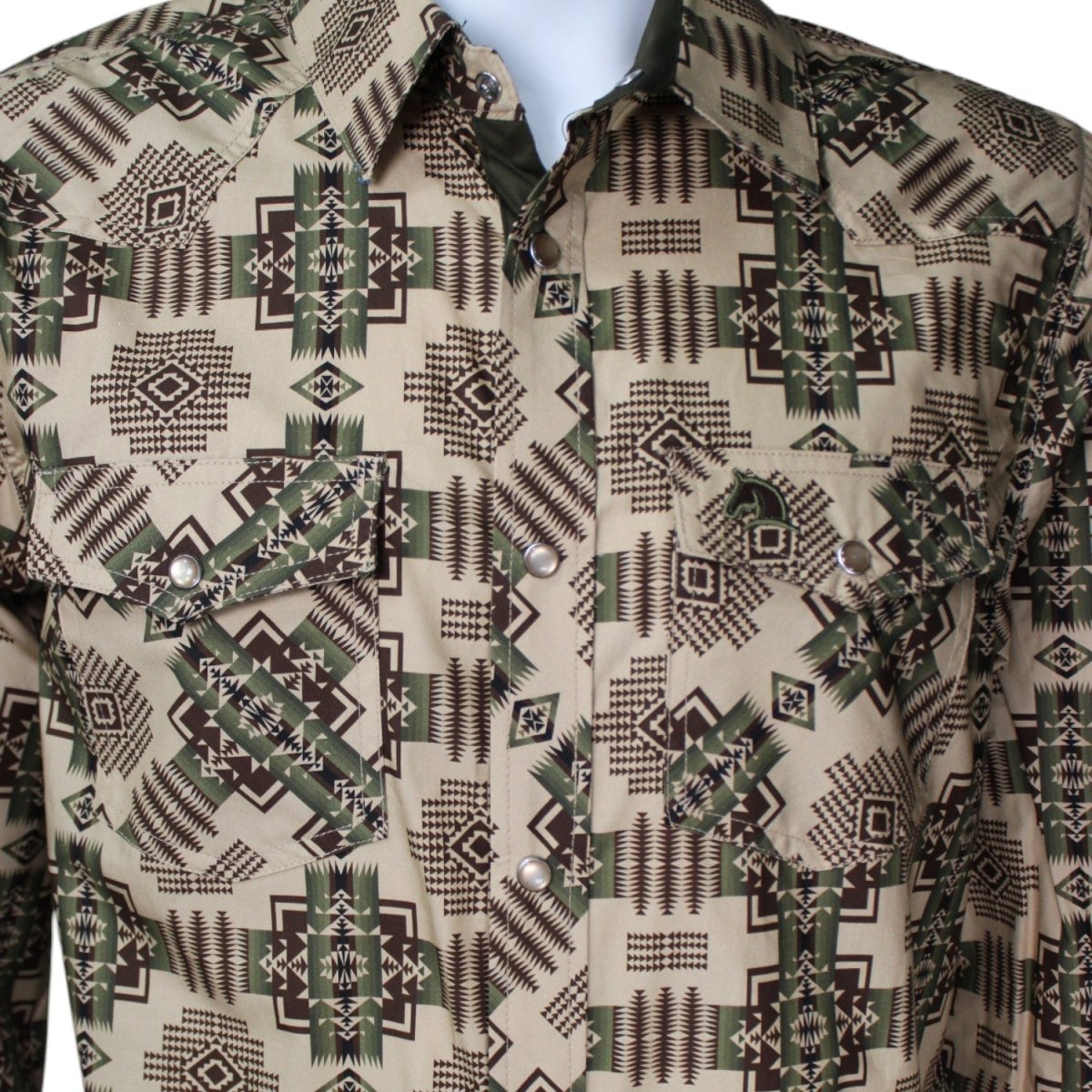 Men's White Diamonds Long Sleeve Grey Western Shirt - White Diamonds Boots