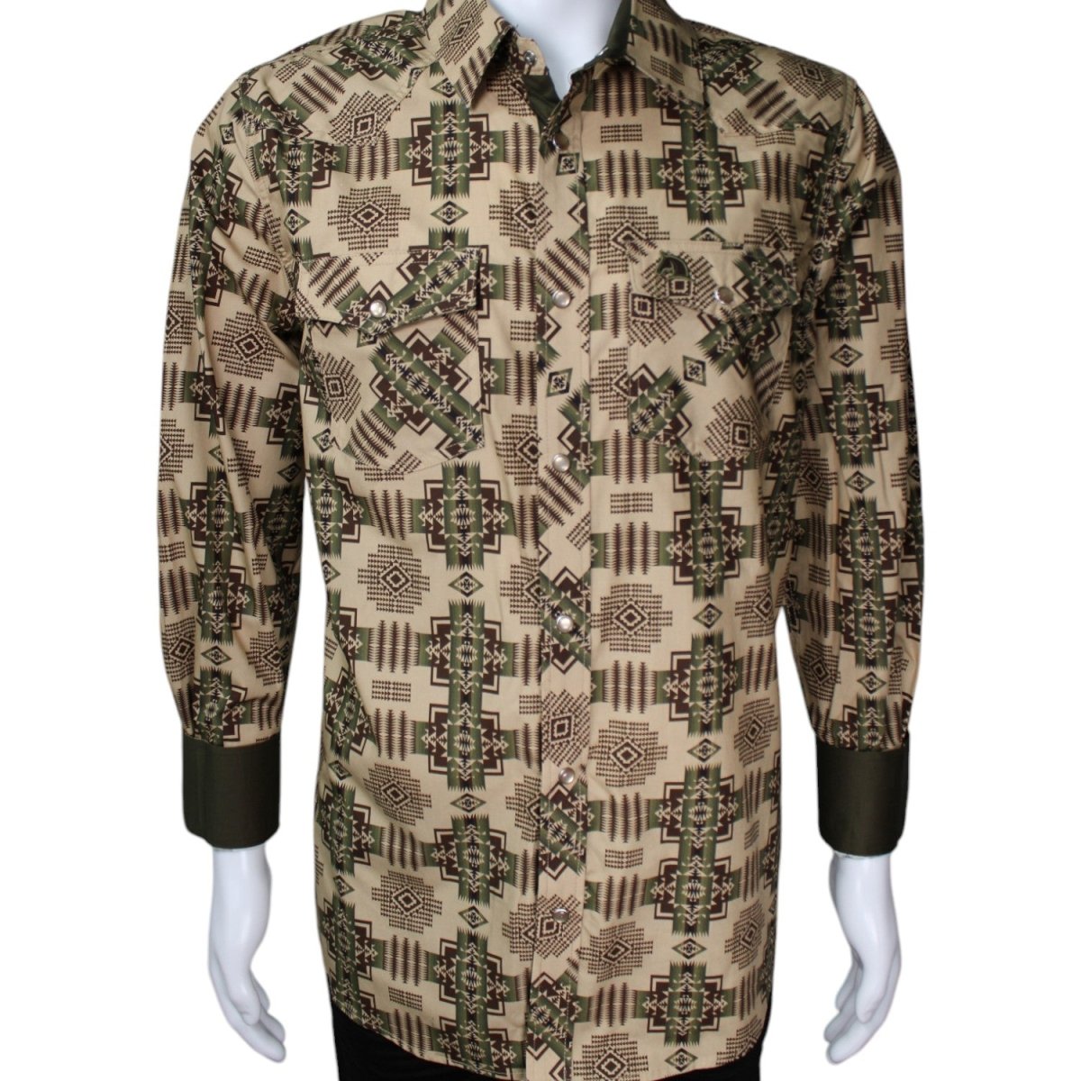 Men's White Diamonds Long Sleeve Grey Western Shirt - White Diamonds Boots