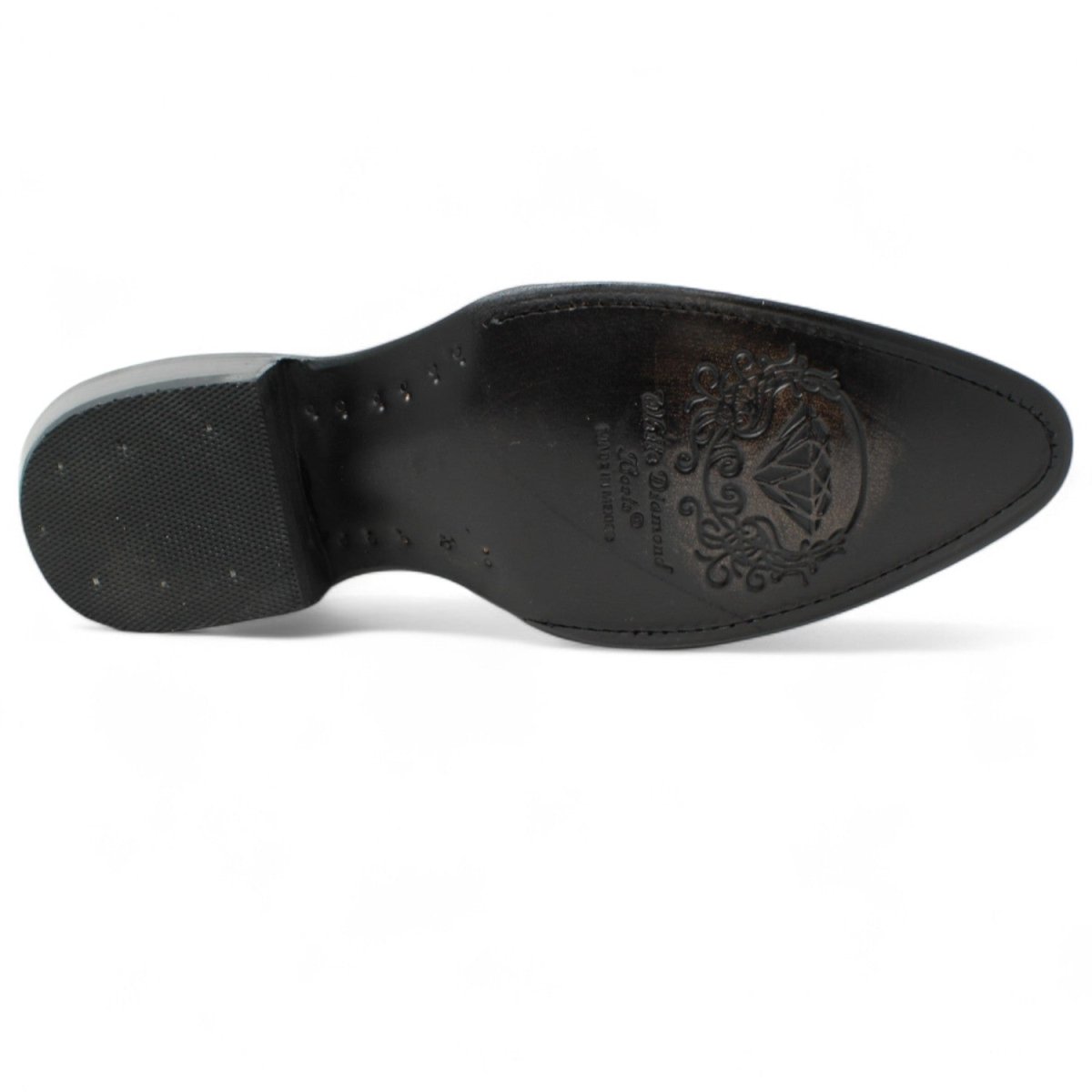 Men's White Diamonds Ostrich Print J - Toe Short Boots w/Zipper - White - White Diamonds Boots