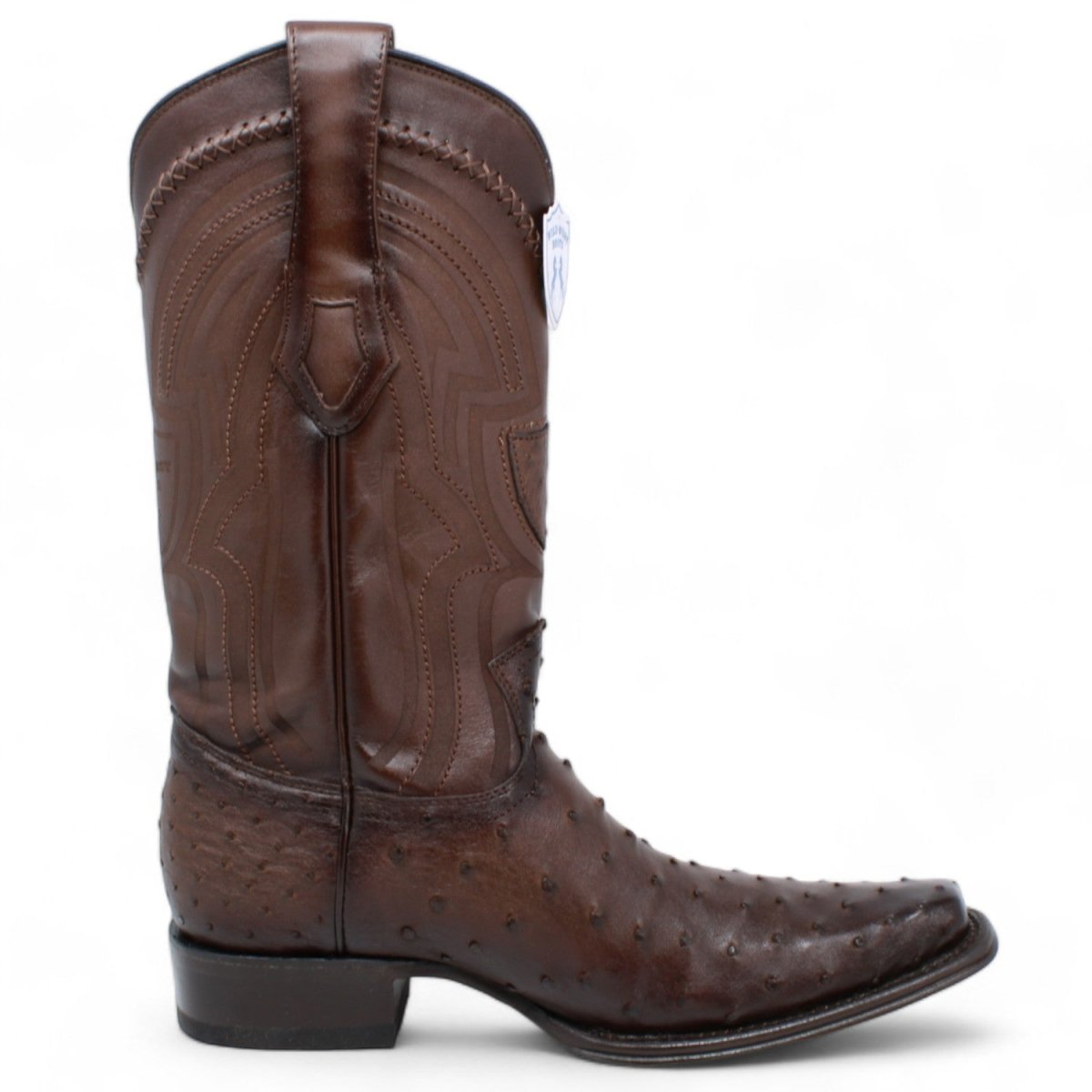 Men's Wild West Genuine Ostrich European Square Toe Boot - Wild West Boots