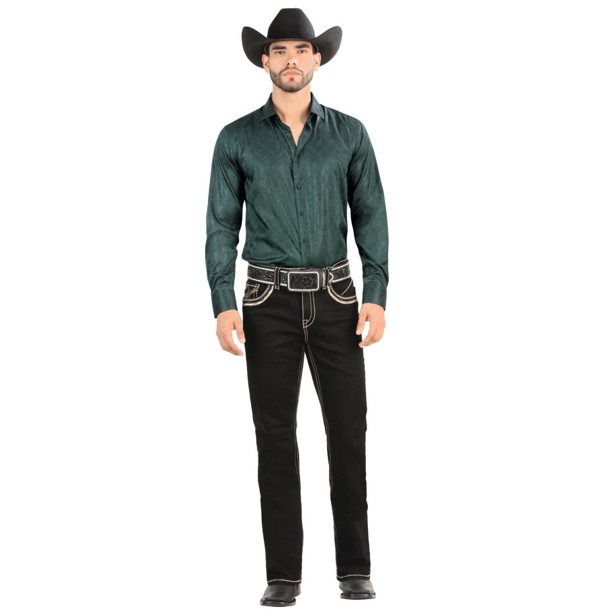 Montero Men's Blue Modern Boot Denim Jeans-MON 39502