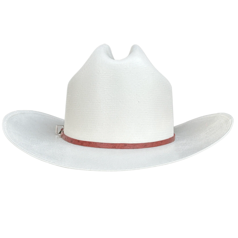 Morcon 500X Fine Shatung Straw Cowboy Hat Sinaloa Style with Feathers - Rodeo Durango