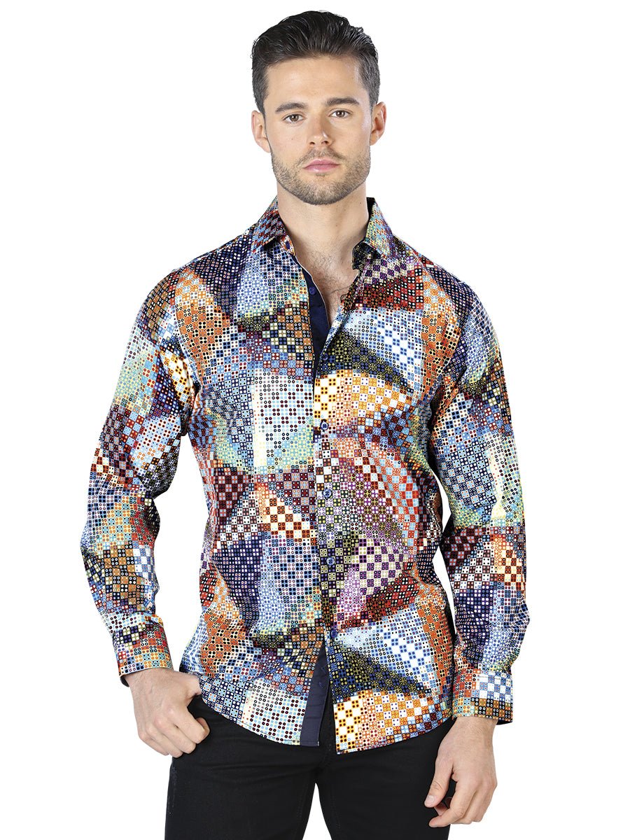 Multicolor Casual Long Sleeve Shirt 44045 - Diana Zapateria Inc