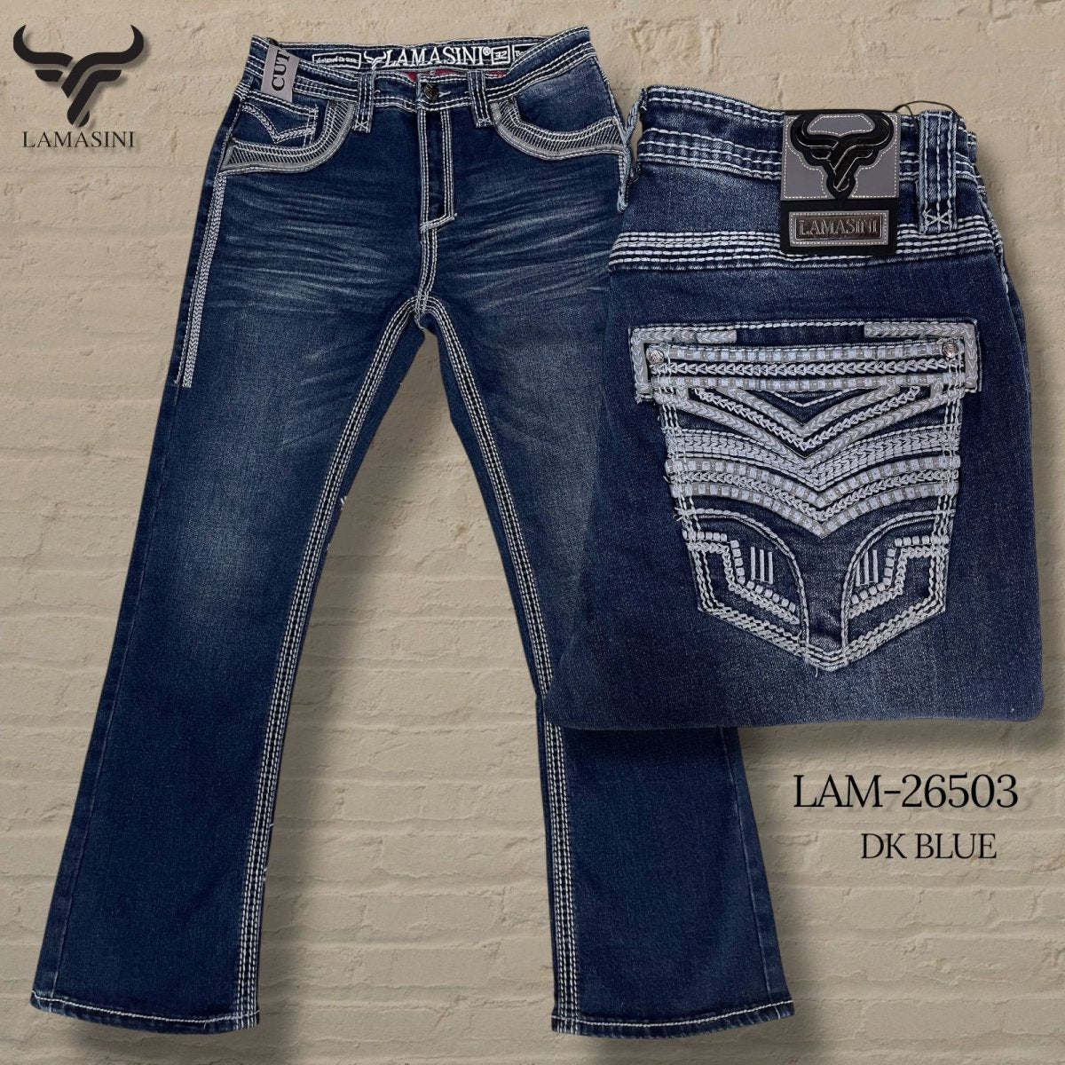 Pantalón Vaquero de Mezclilla LAM - 26503 - Lamasini
