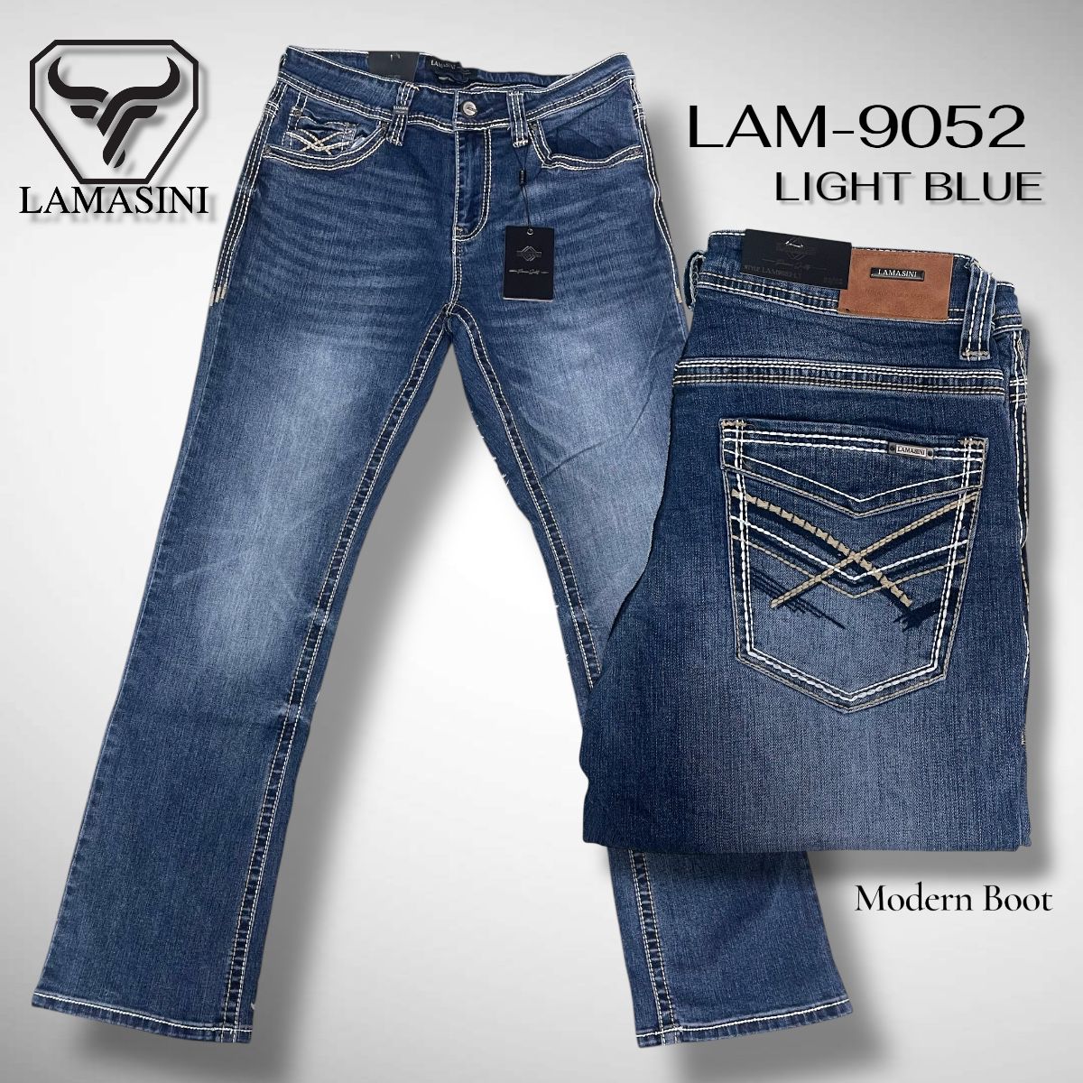 Pantalón Vaquero de Mezclilla LAM - 9051 - Lamasini