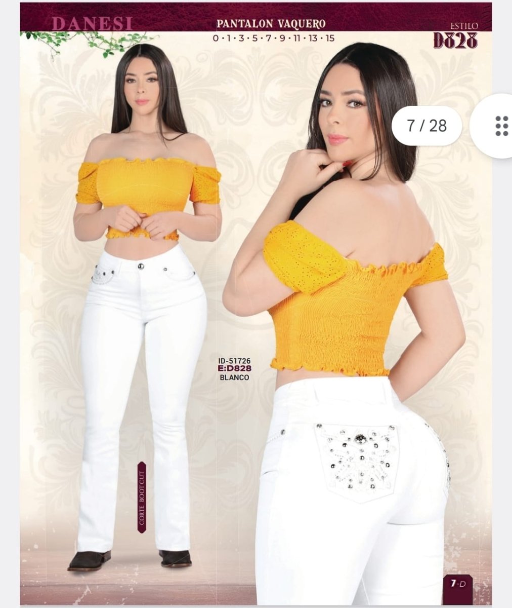 Pantalón Vaquero de Mezclilla Stretch DAN - D828 - Danesi Jeans