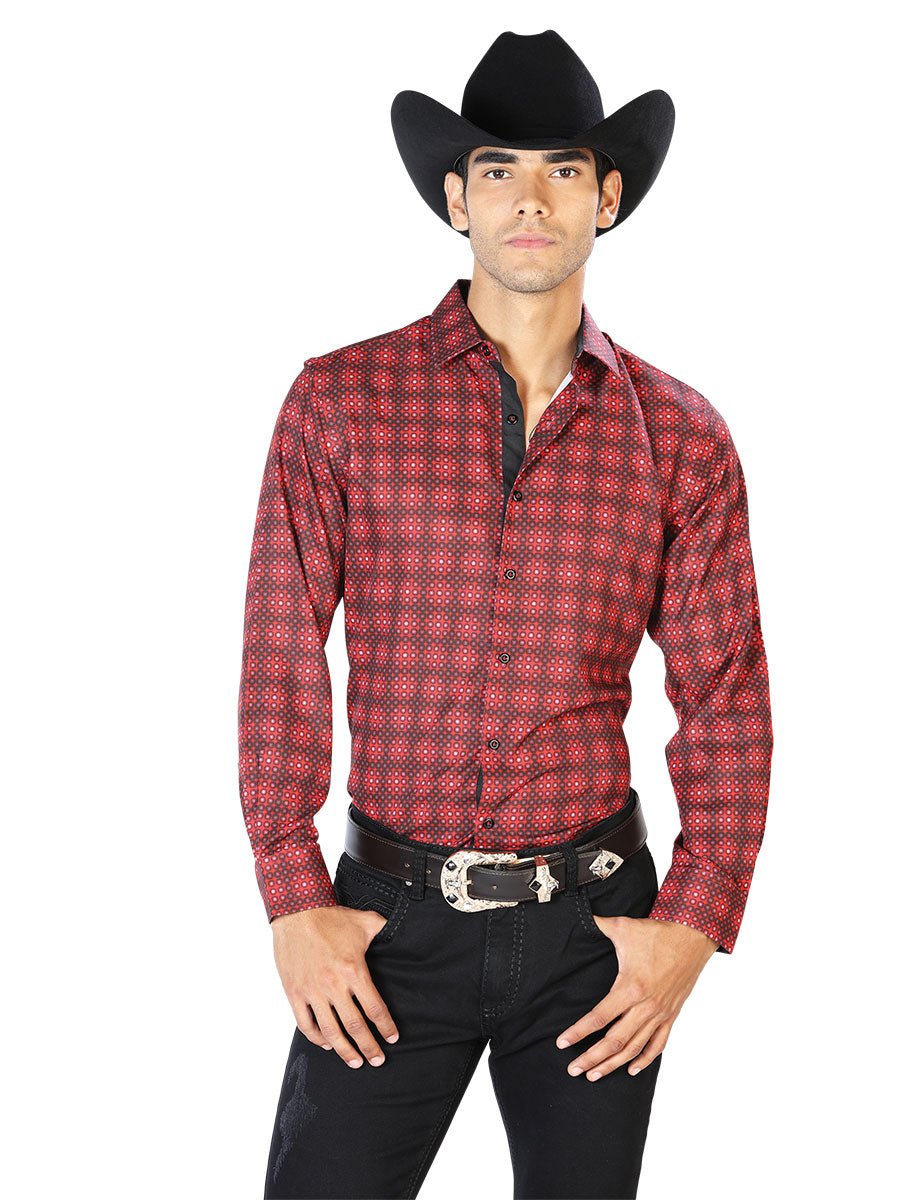 Red Casual Casual Long Sleeve Shirt 43552 - Diana Zapateria Inc