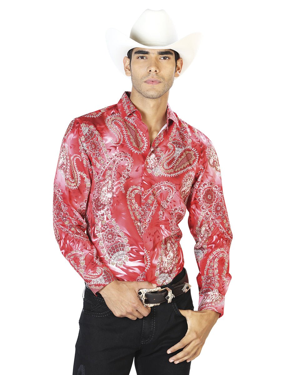 Red Casual Long Sleeve Shirt 43578 - Diana Zapateria Inc