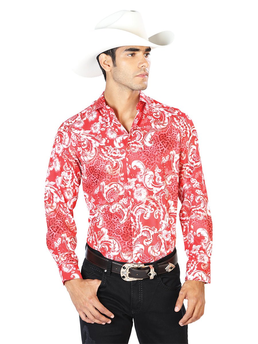 Red Casual Long Sleeve Shirt 43583 - Diana Zapateria Inc