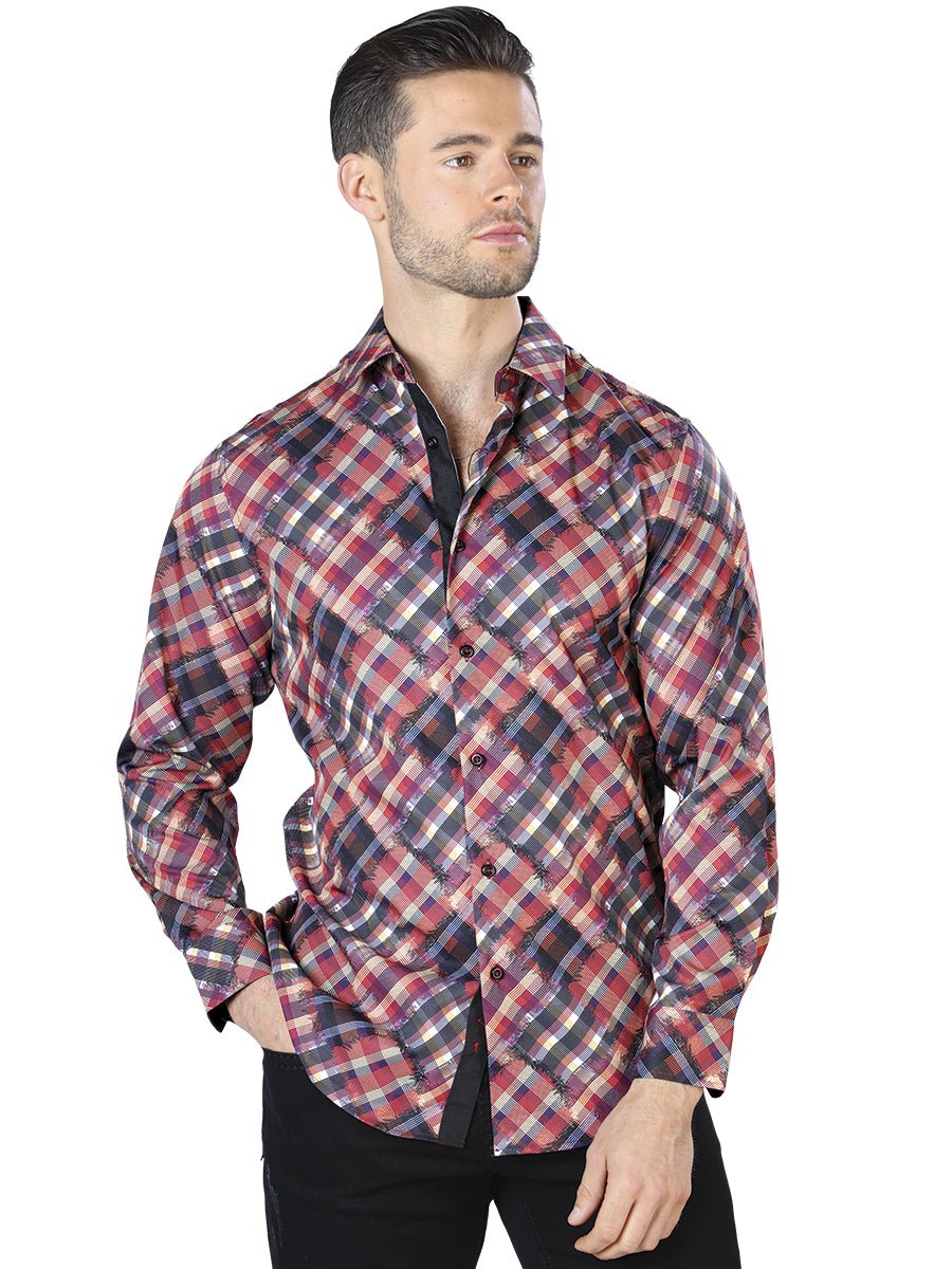 Red Casual Long Sleeve Shirt 44047 - Diana Zapateria Inc