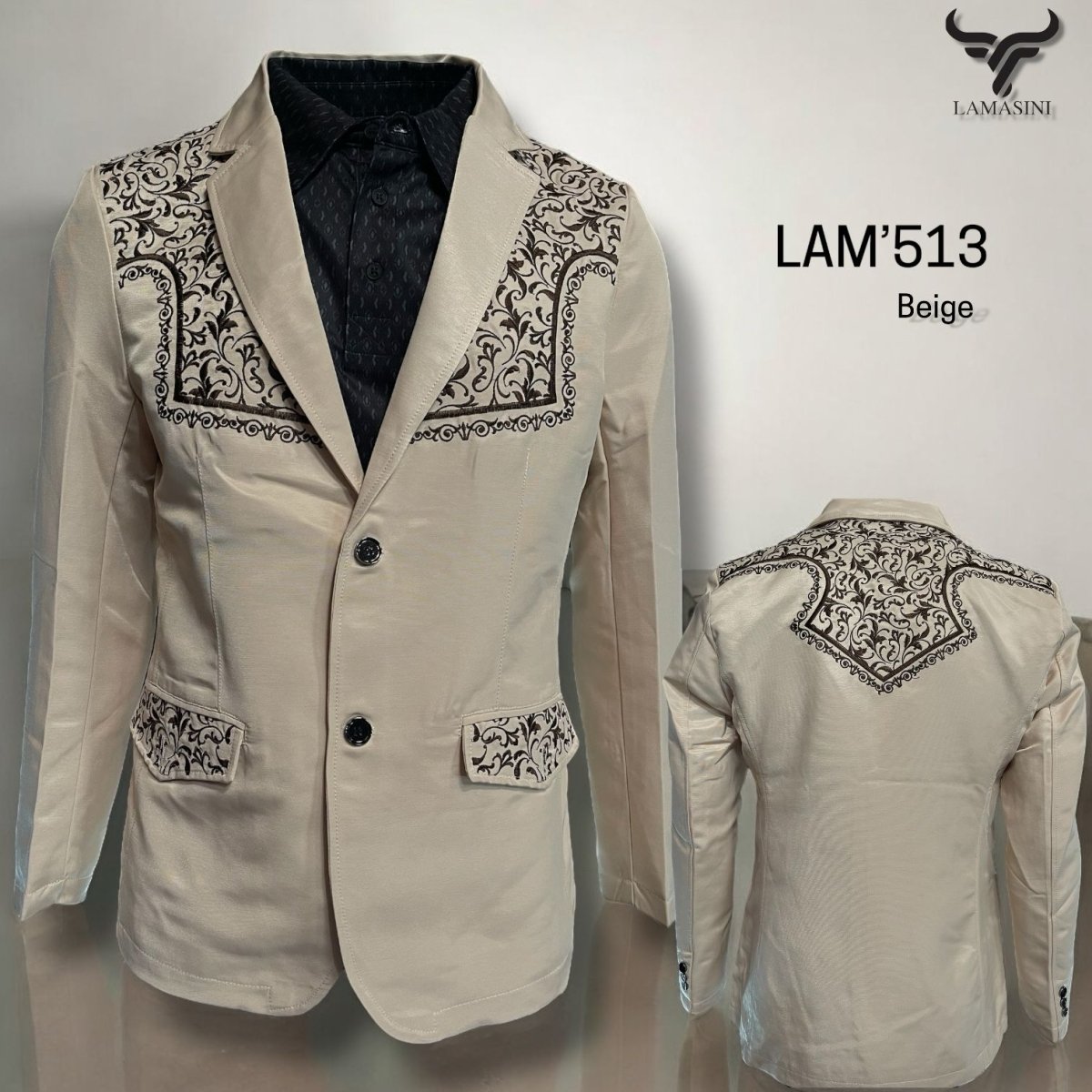 Saco Vaquero para Hombre Lamasini - 513 Beige - Lamasini