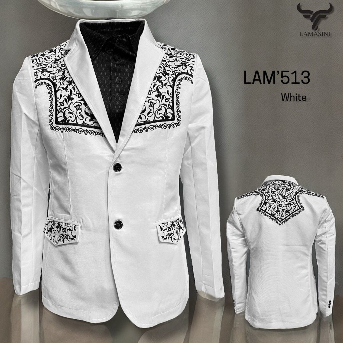 Saco Vaquero para Hombre Lamasini - 513 Blanco - Lamasini