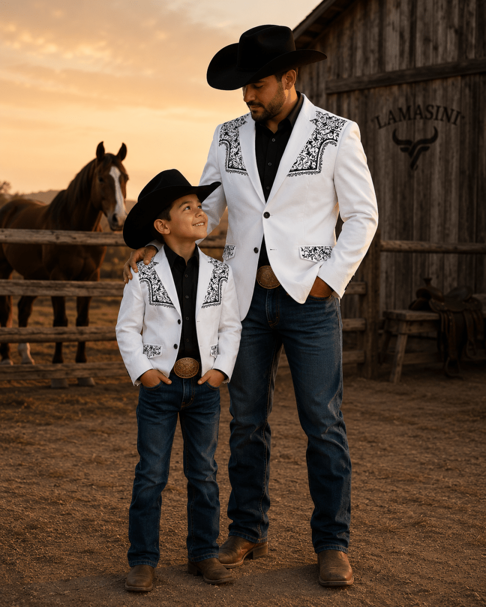 Saco Vaquero para Nino Lamasini - 514 Blanco - Lamasini