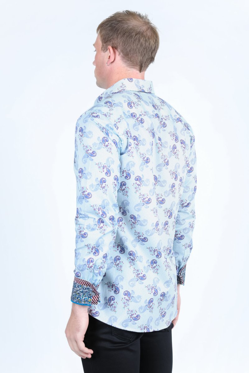 Satin Cotton/Spandex Long Sleeve Shirt - Platini Fashion