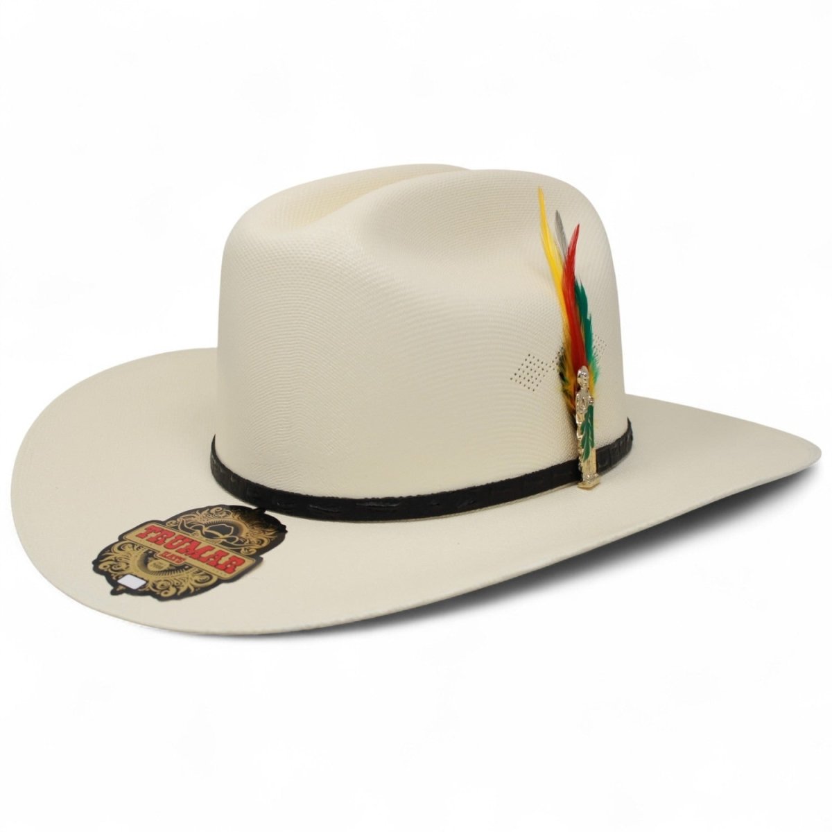 Sombrero 1000X San Judas Estilo Sinaloa con Plumas Turmar - CaballoBronco.com