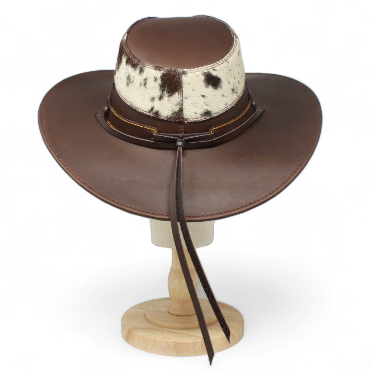 Sombrero de Piel Original Color Cafe con Pelo de Vaca TOM - 7212 - Tombstone