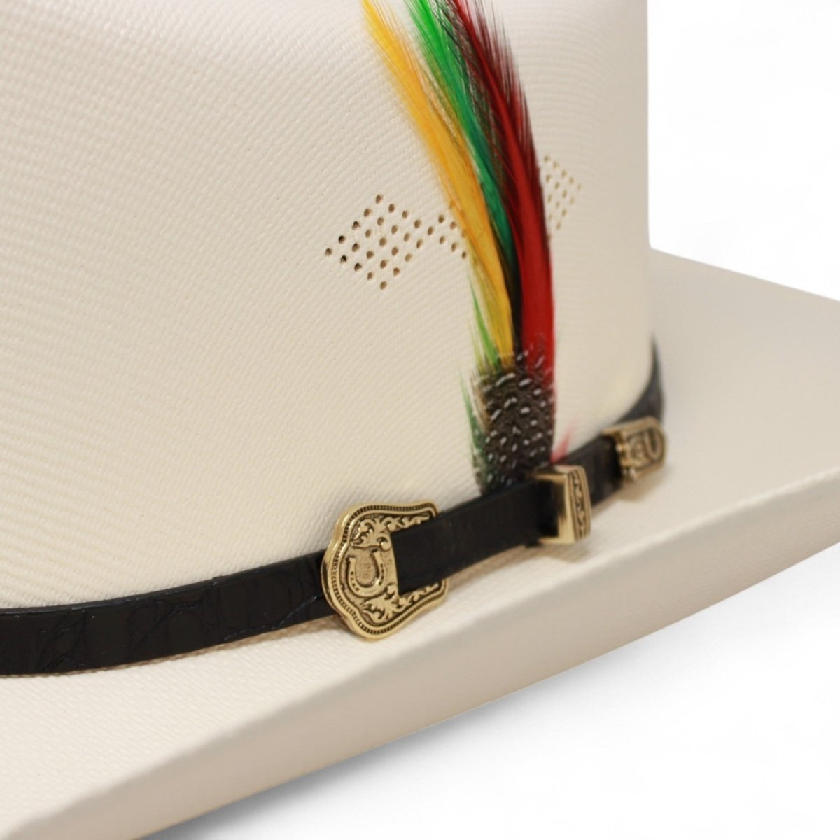 Sombrero Tombstone 1,000X Estilo El Inombrable con Plumas - Tombstone