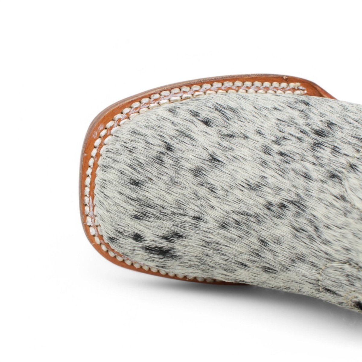 Tanner Mark Kids Leather Square Toe Boots Cow Hair Black - Tanner Mark Boots