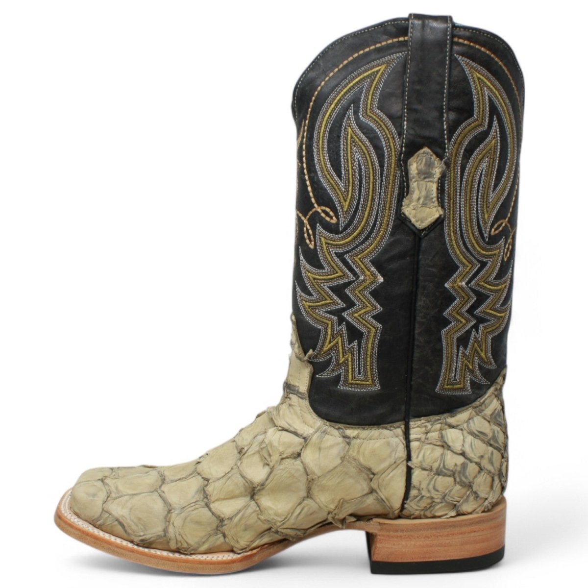 Tanner Mark Men's Genuine Monster Fish Square Toe Boots Oryx TMX208137 - Tanner Mark Boots