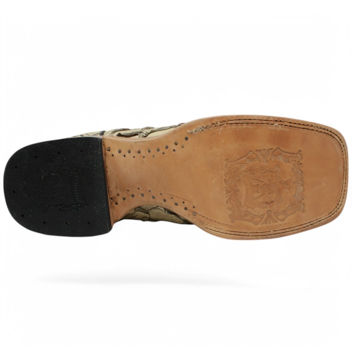 Tanner Mark Men's Genuine Monster Fish Square Toe Boots Oryx TMX208137 - Tanner Mark Boots