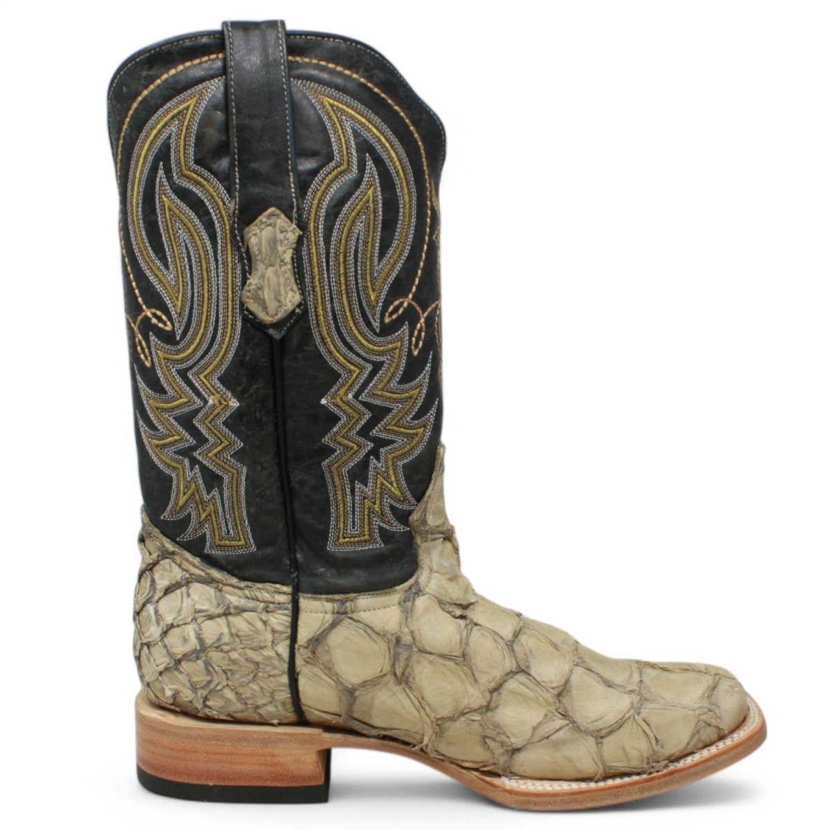 Tanner Mark Men's Genuine Monster Fish Square Toe Boots Oryx TMX208137 - Tanner Mark Boots